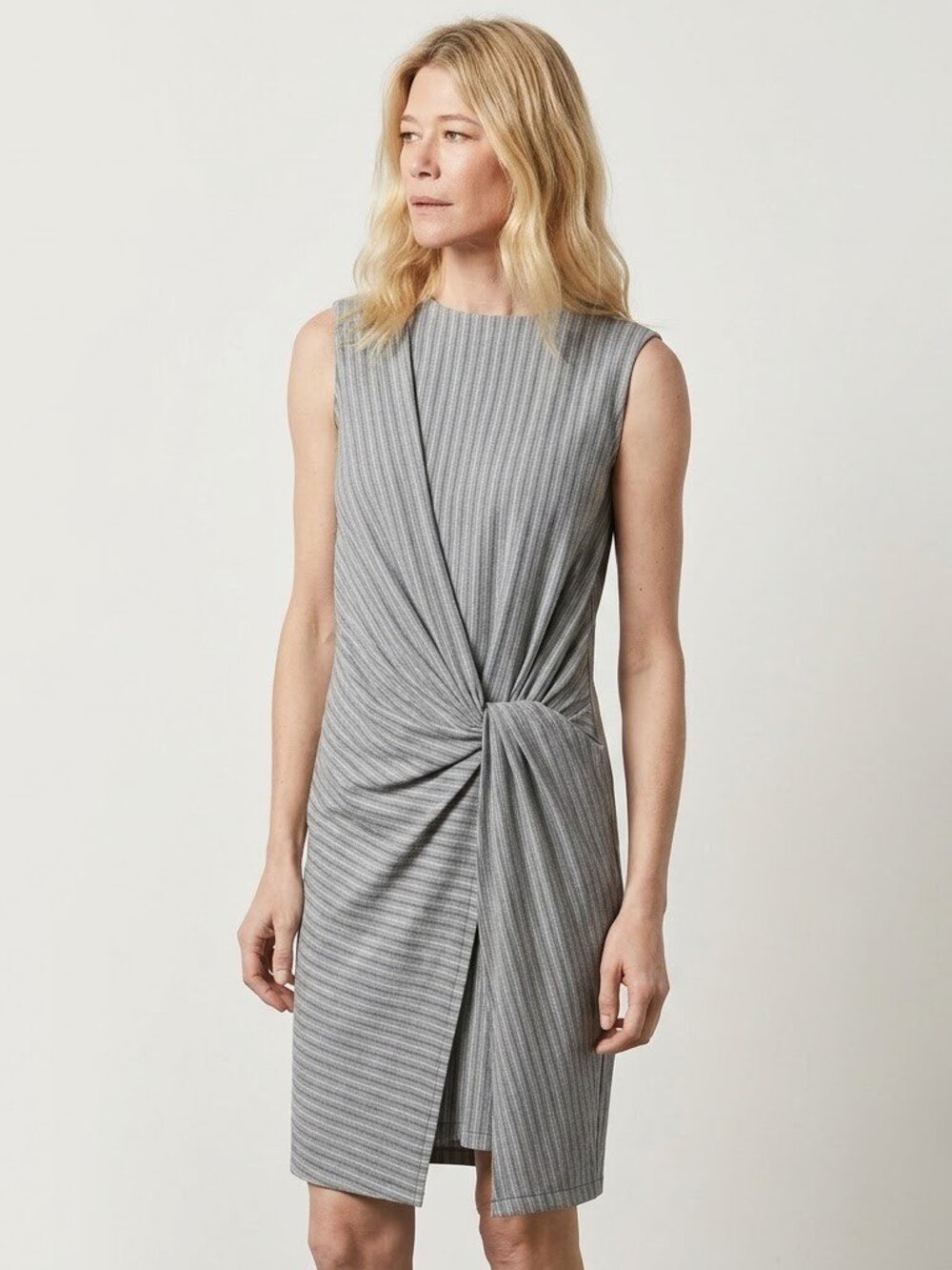 NWT MM. Lafleur Tara in Galaxy Blue Stripe Coastal Jersey Shift Dress S $195
